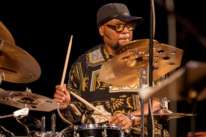 drummer Terreon Gully performs