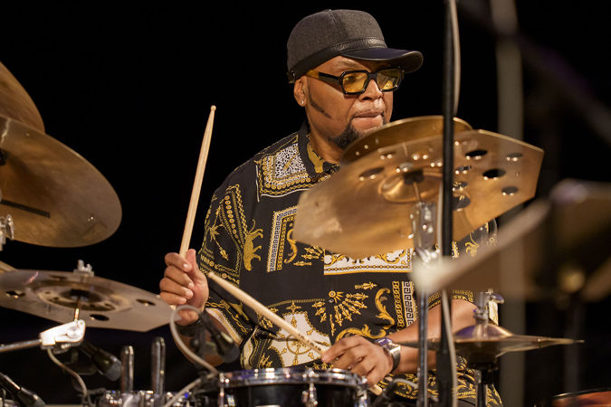 drummer Terreon Gully performs
