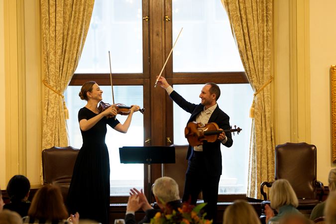 Violinist Alexandra Preucil and violist Antoine Tamestit