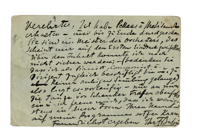 Letter to Schoenberg from Busoni