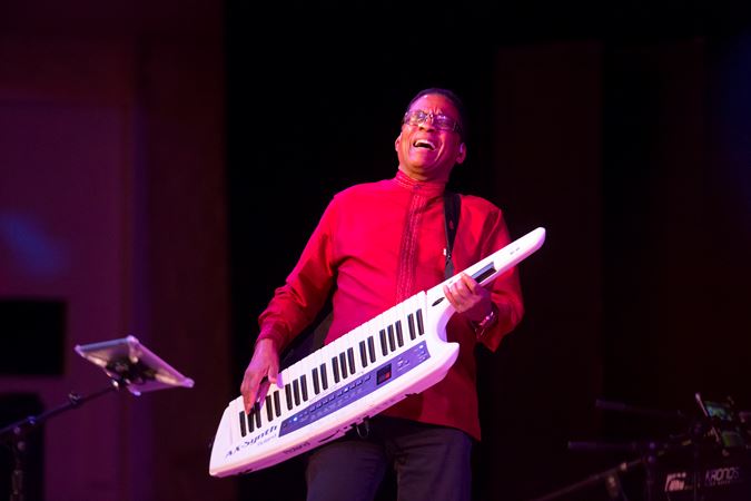 Herbie Hancock on keytar
