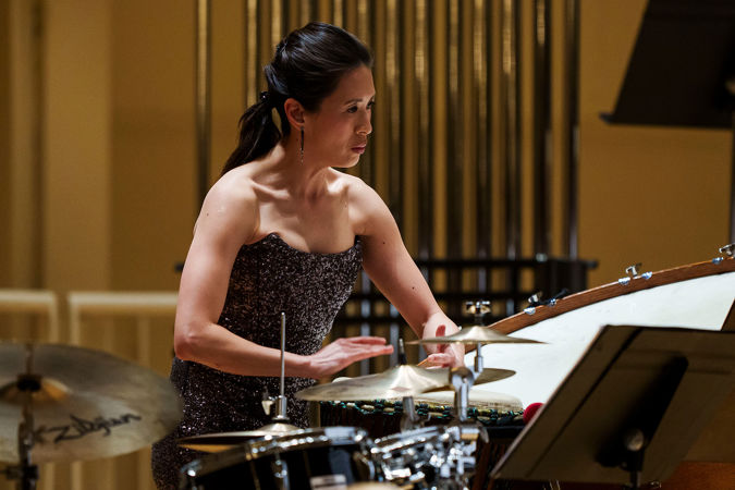 Yeh playing drums