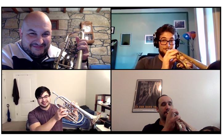 Civic trumpet section coaching with Esteban Batallán