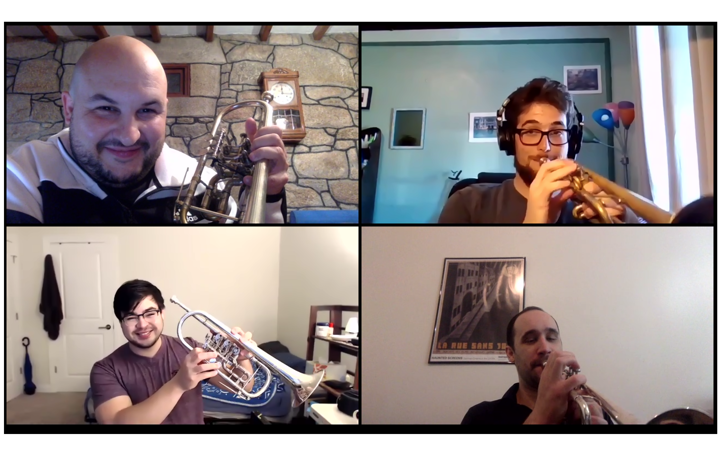 Civic trumpet section coaching with Esteban Batallán