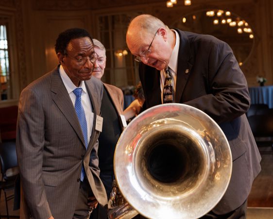 Governing Member Merrill Barnes with Gene Pokorny at Behind the Curtain