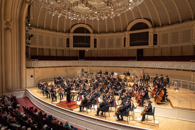 Civic Orchestra and Conductor Naomi Woo