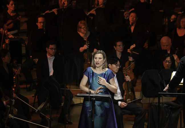 A closeup of mezzo-soprano Ekaterina Gubanova
