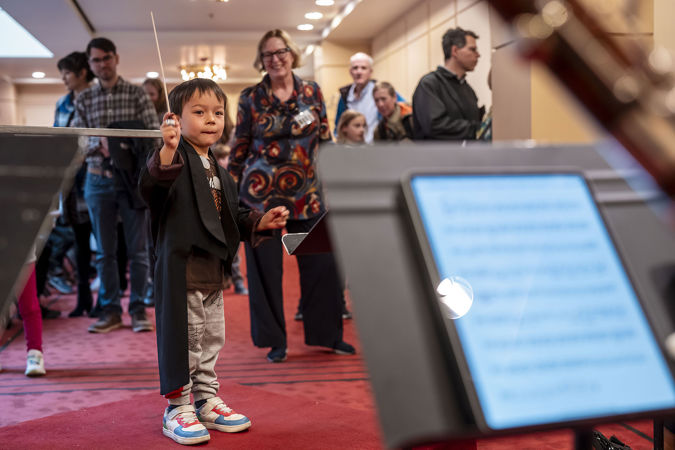boy with baton