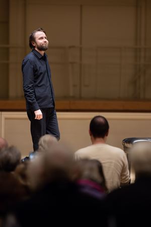 pianist acknowledging audience