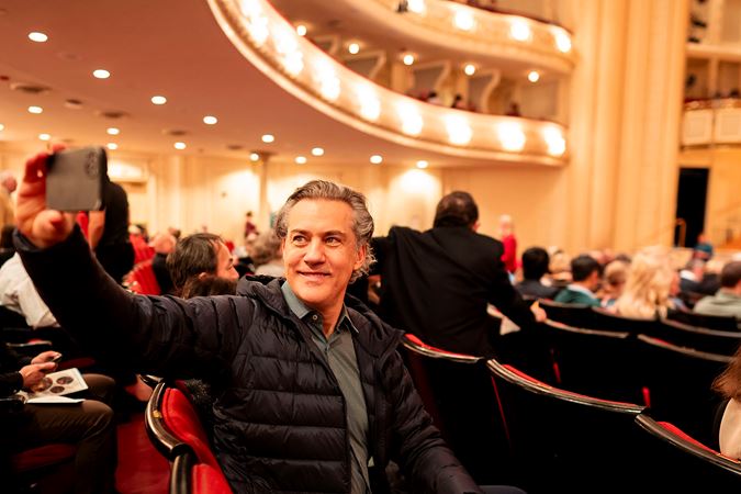 audience member selfie