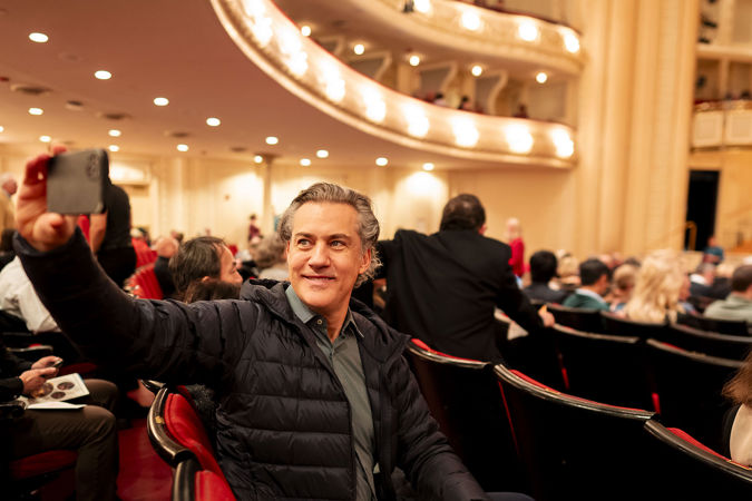 audience member selfie