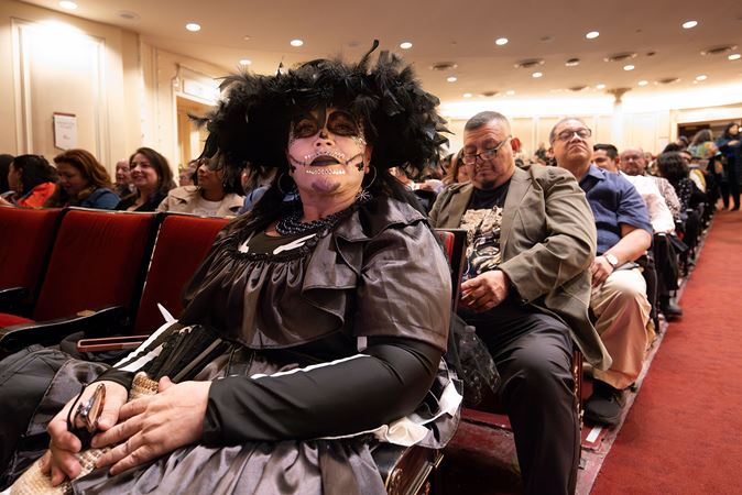 audience member in costume