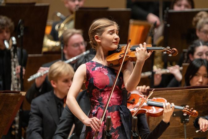 Violinist Cecilia O'Malley, winner of the 2026 Young Artist Competition