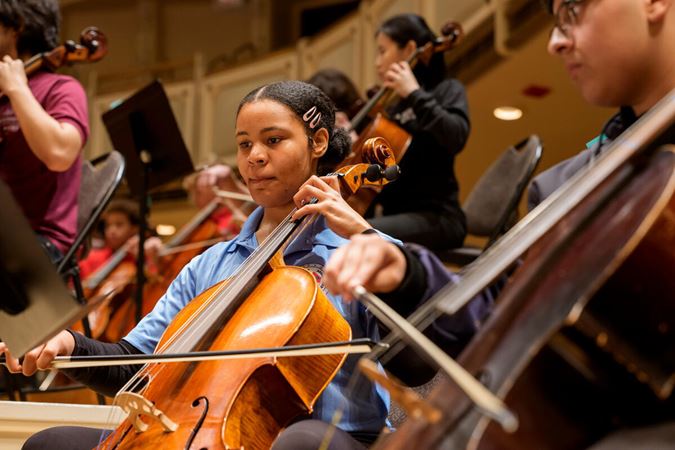 High school cellist