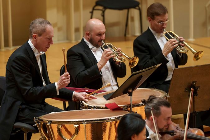 timpanist and trumpeters