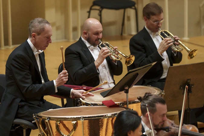 timpanist and trumpeters