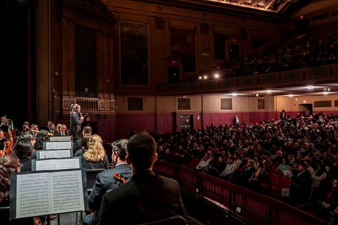 Lina González-Granados addresses the audience