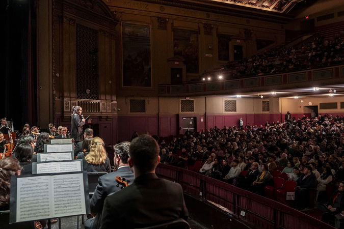 Lina González-Granados addresses the audience