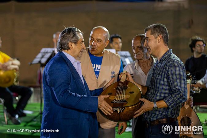 Muti at the Zaatari refugee camp