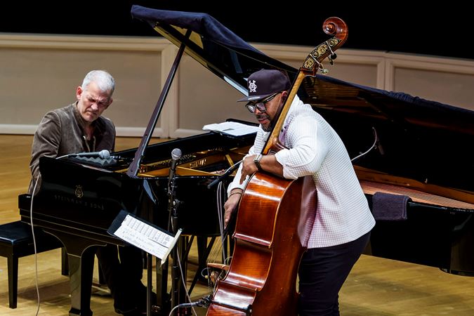 Brad and Christian in the middle of a tune