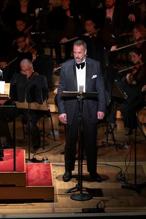 A closeup of bass Christian Van Horn