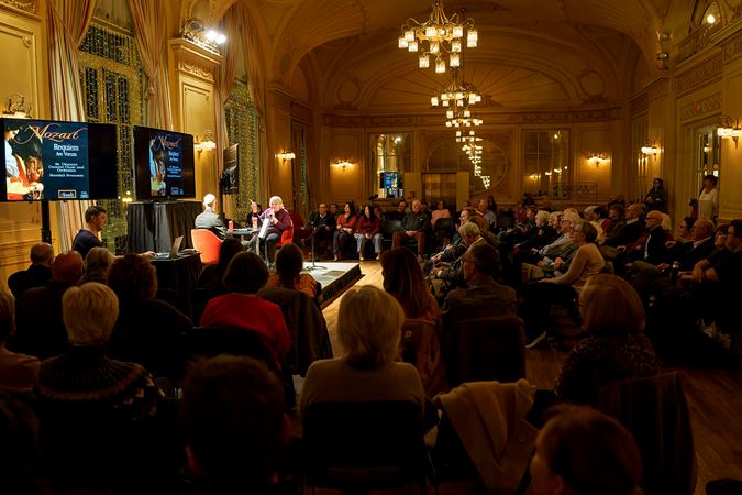 Wide Shot Of Classic Encounter In Grainger Ballroom With Terri Hemmert And Chorus Member Alan Taylor