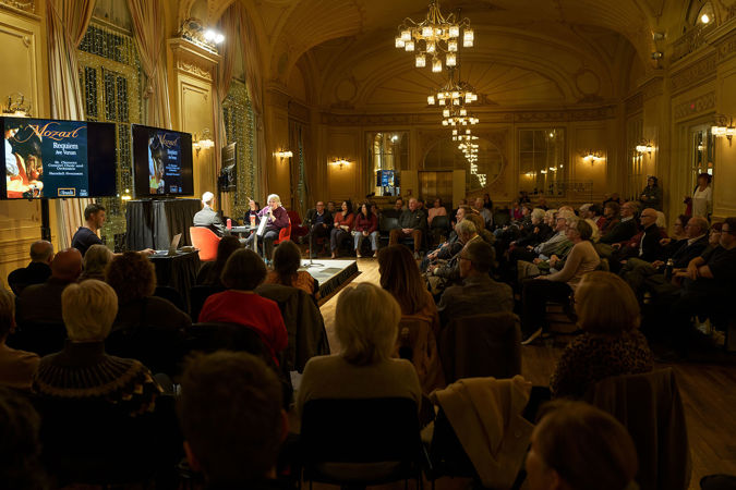 Wide Shot Of Classic Encounter In Grainger Ballroom With Terri Hemmert And Chorus Member Alan Taylor