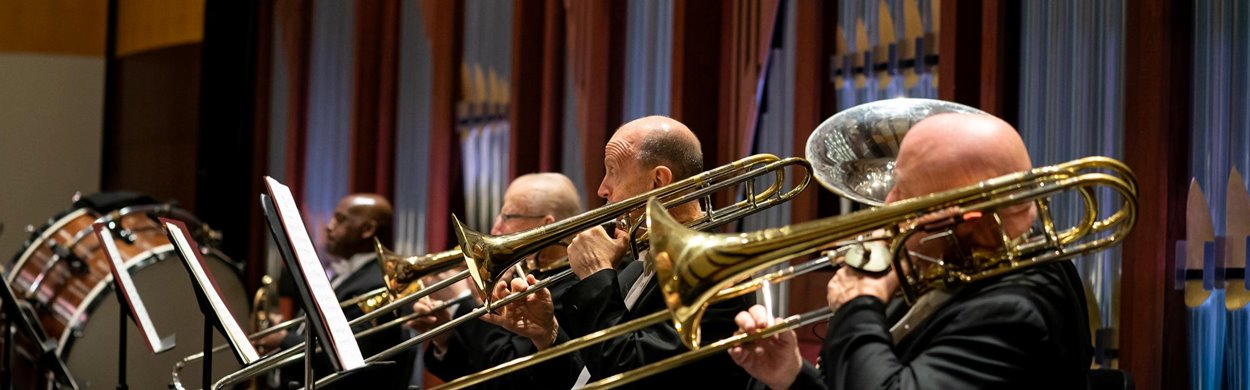 The low brass section performs Wagner’s Flying Dutchman Overture. 