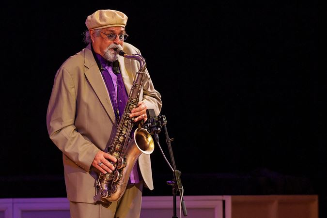 Lovano playing saxophone