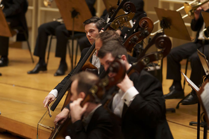 the CSO bass section concentrates mid-performance