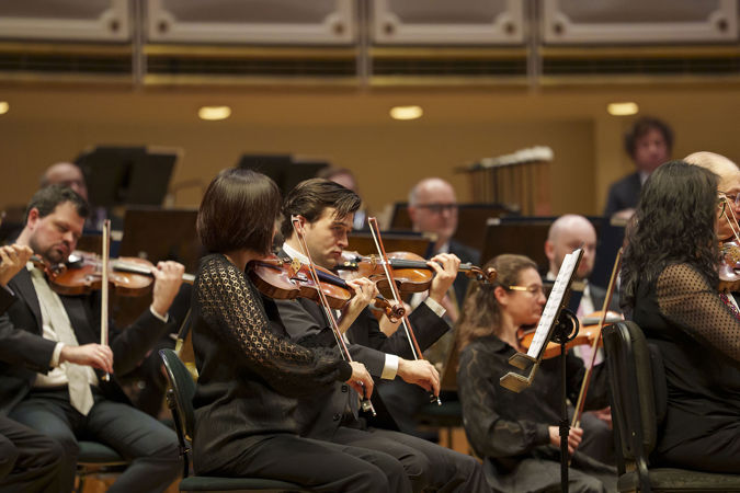 Group shot of CSO violin section