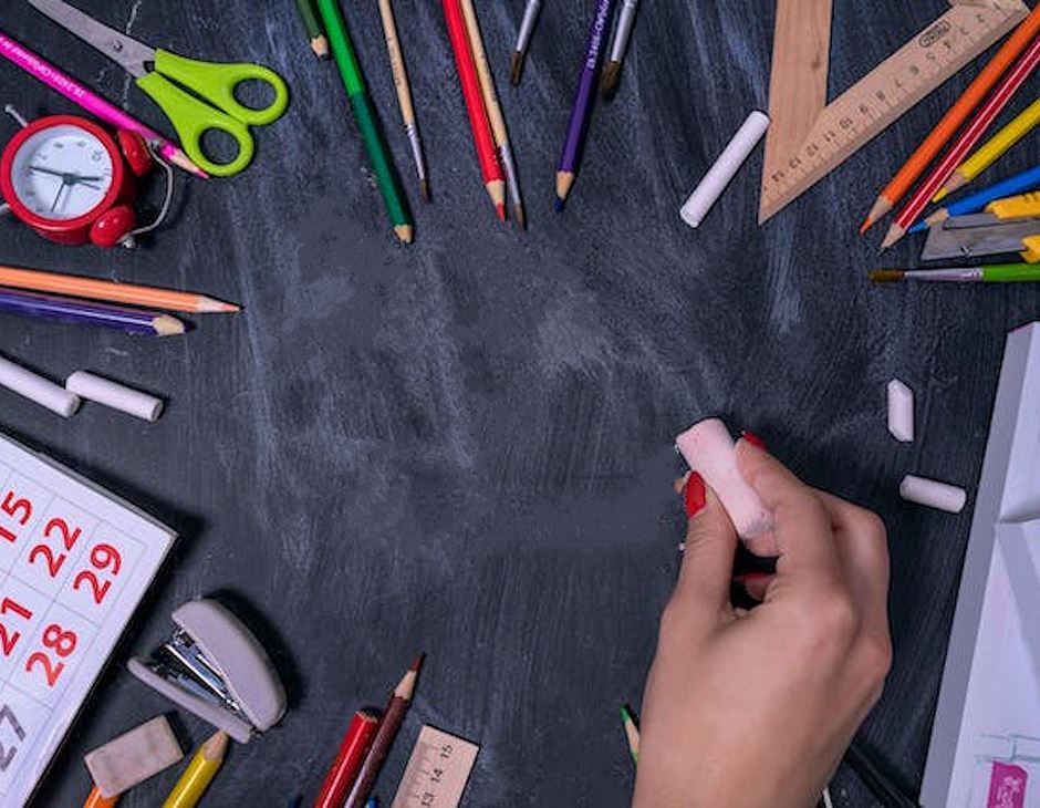 Back-to-school collage