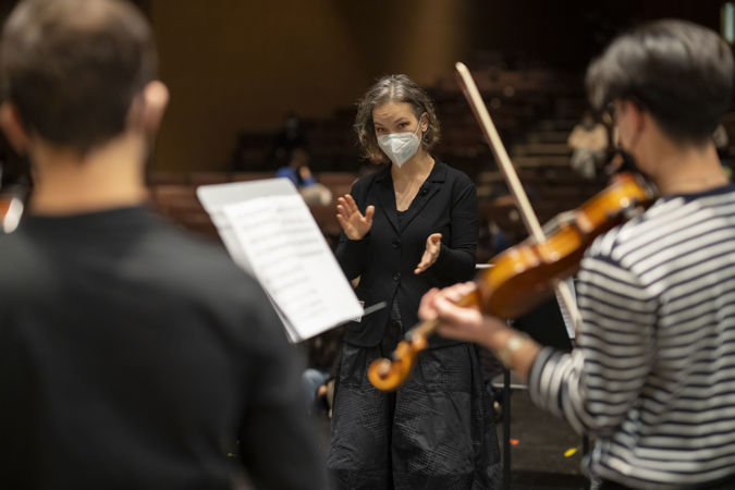 Hilary Hahn master class at Northside College Prep