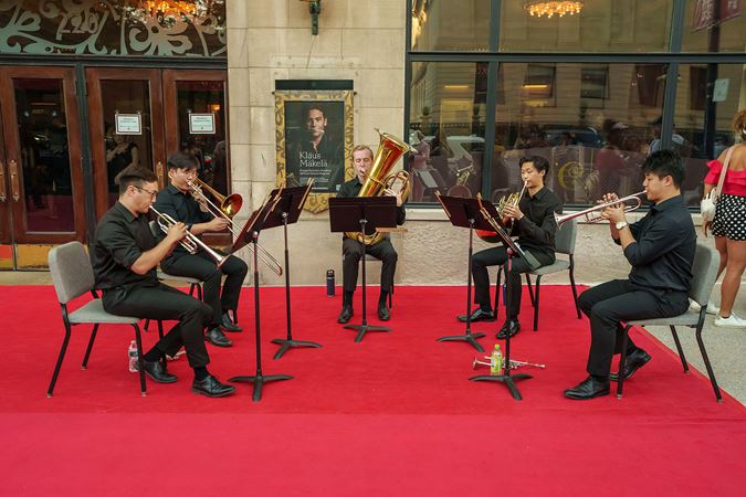 brass quintet outside