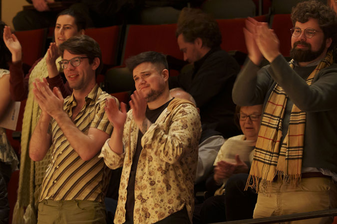 audience members give the CSO a standing ovation