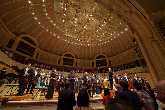 orchestra bowing