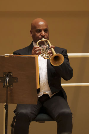 Closeup shot of CSO trumpet Tage Larsen