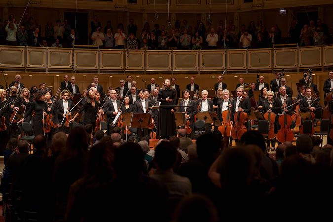 Orchestra taking bow