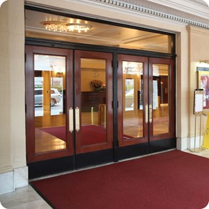 Double door entrance