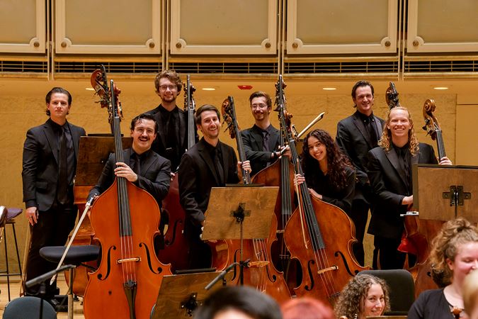 Group shot of all Civic bass players