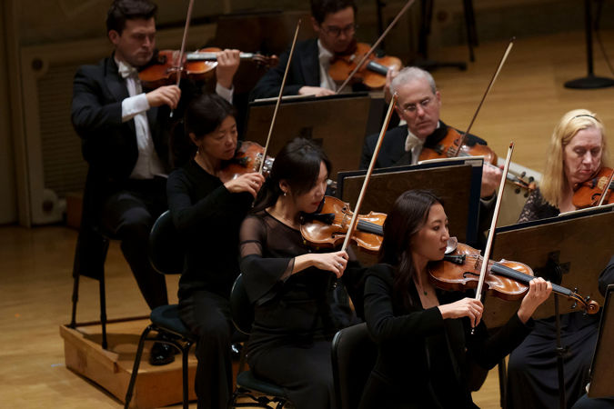 violin section playing