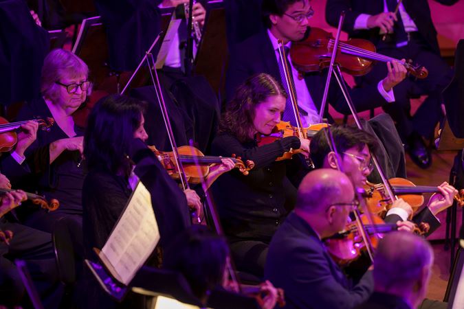 violin section playing