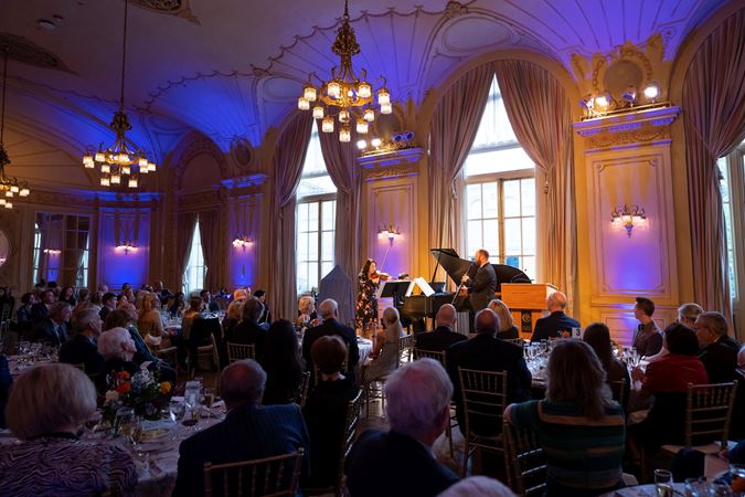 Yuan-Qing Yu, Scott Hostetler and Winston Choi at the Maestro's Dinner