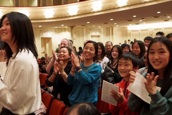 Audiences applauding on the Main Floor for all the 2025 Young Artists Competition finalists